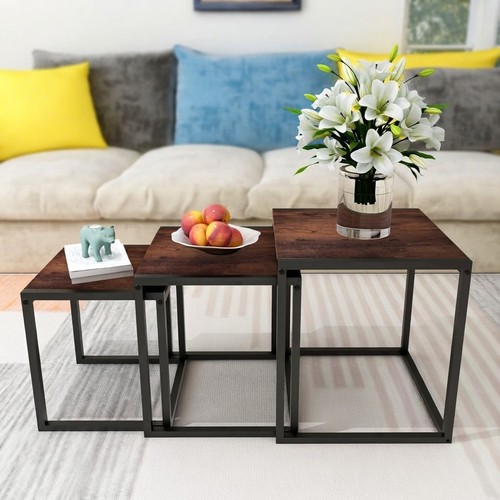 Stylish square nesting tables - square,